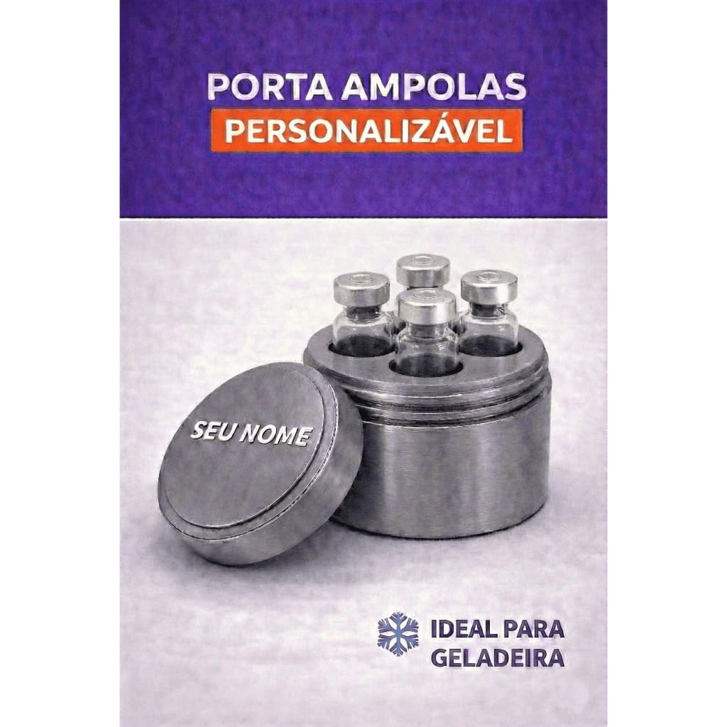 Porta Ampolas |  Estojo Organizador para 4 Ampolas  | Personalizável
