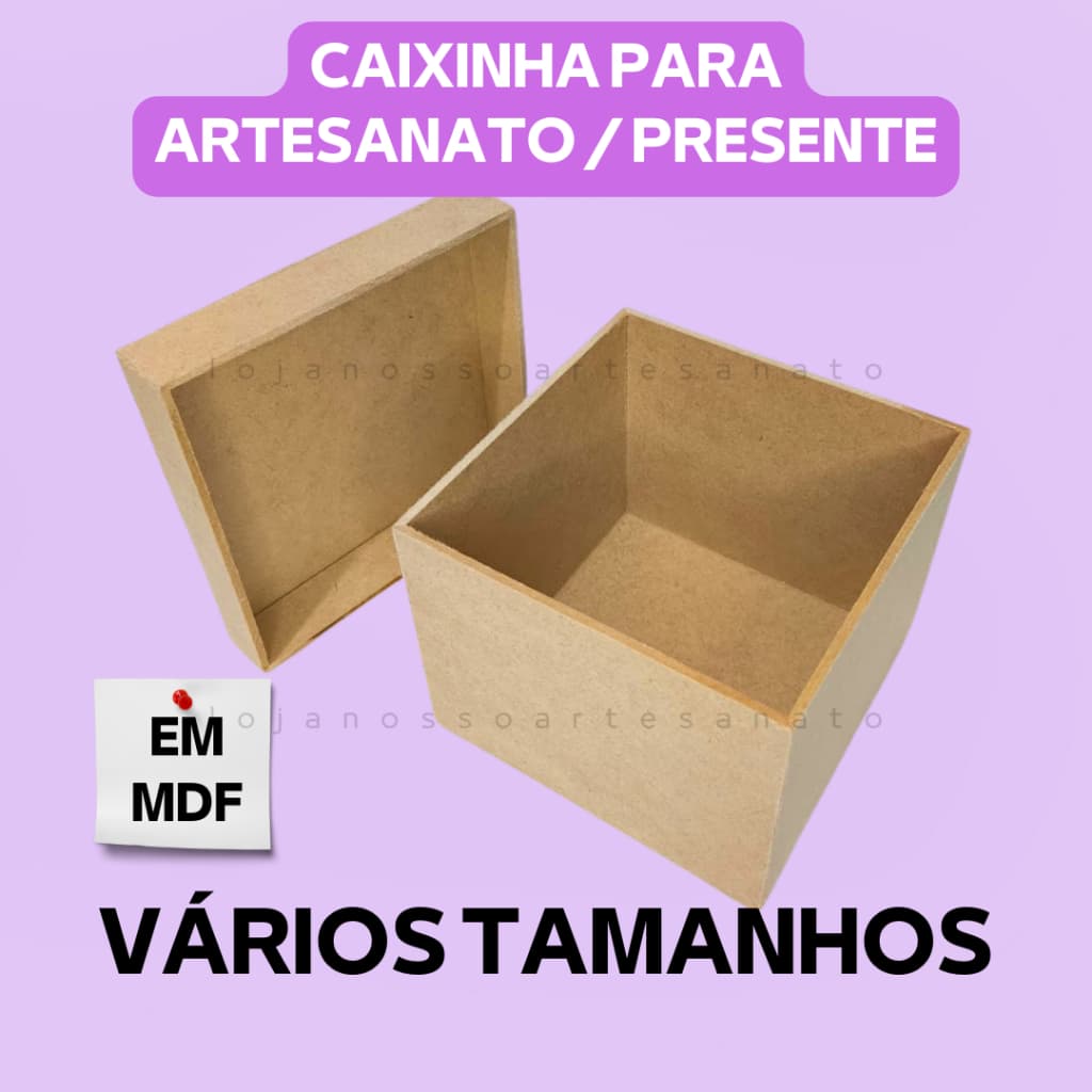 Caixa MDF Embalagem Presente Artesanato Lembrancinha