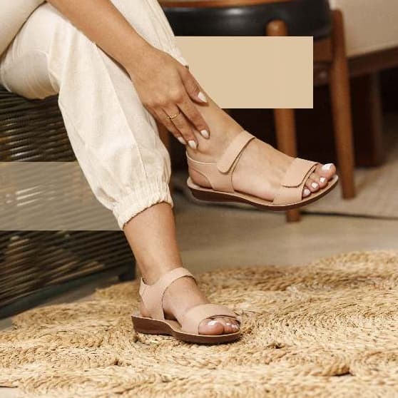 SANDALIA FEMININA FEET LIFE ORTOPEDICA CONFORTAVEL ESPORÃO