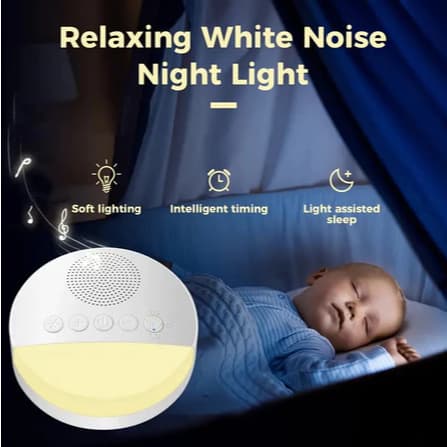 Aparelho Máquina de ruído branco Calmante Bebê Sono Relaxamento USB Recarregável luz noturna