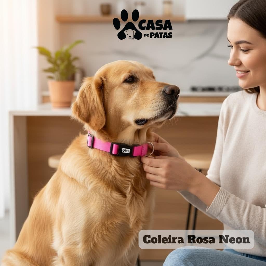 Coleira de pescoço Pet para Cachorro Varias estampas tamanho P M G