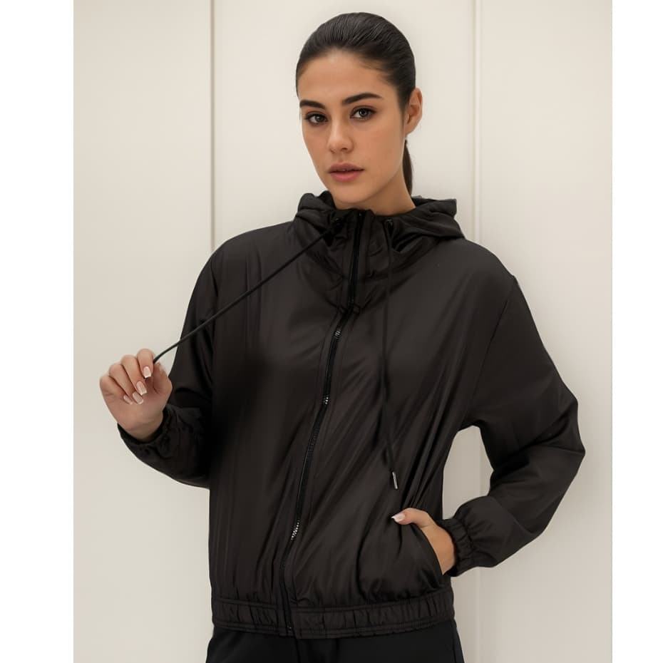 Jaqueta Blusa Corta Vento Feminina Leve Secagem Rápida Esportiva P ao XG Frio Inverno Corrida