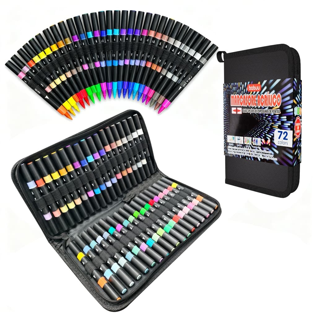 Marcadora Acrílica 120/72/48 Cores Dupla De Ponta Fina à Prova d'água  tinta Canetinhas Coloridas marcador Caneta empate