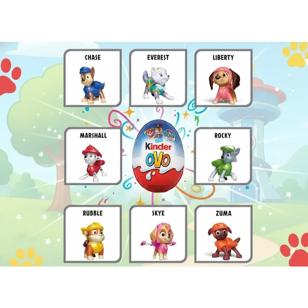 Brinquedo Colecionável Patrulha Canina - Kinder Ovo