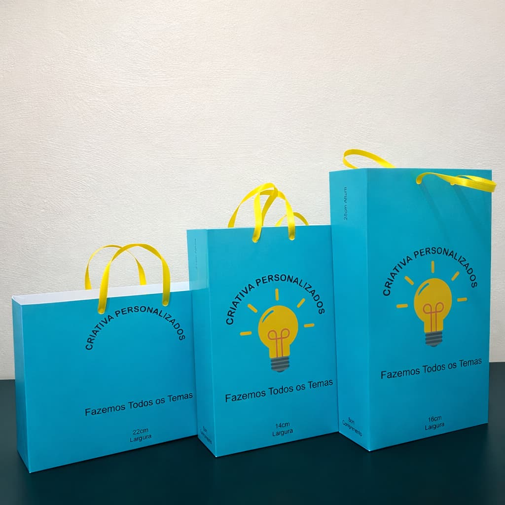 Sacolinha Surpresa Personalizada Grande Festa Infantil | Lembrancinha Aniversário TODOS OS TEMAS