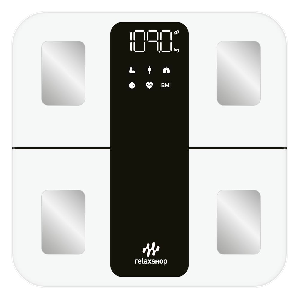 Balança Bioimpedância Smart Relax Digital 25 Análises Corporais 4 Eletrodos Inteligente