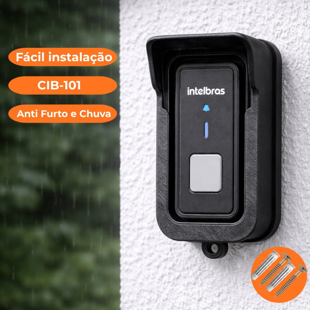 Protetor para Campainha Intelbras Cib 101 – Antifurto e Chuva