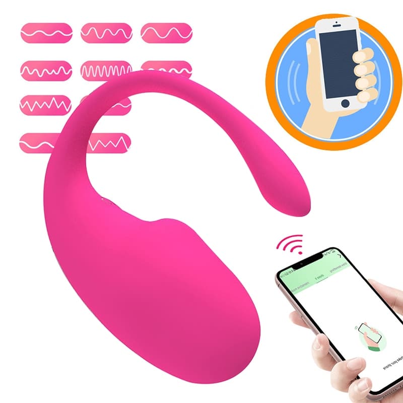 Vibrador Bluetooth Controle no celular a Distância via App-Recarregável via usb