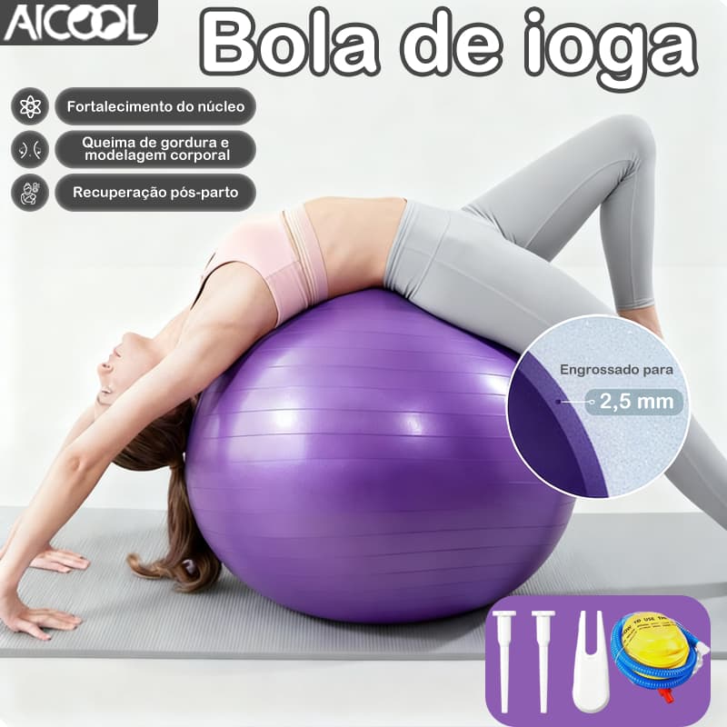 AICOOL Bola de ioga Bola de Pilates bola de ginástica Bola de alongamento abdominal 65cm e 55cm