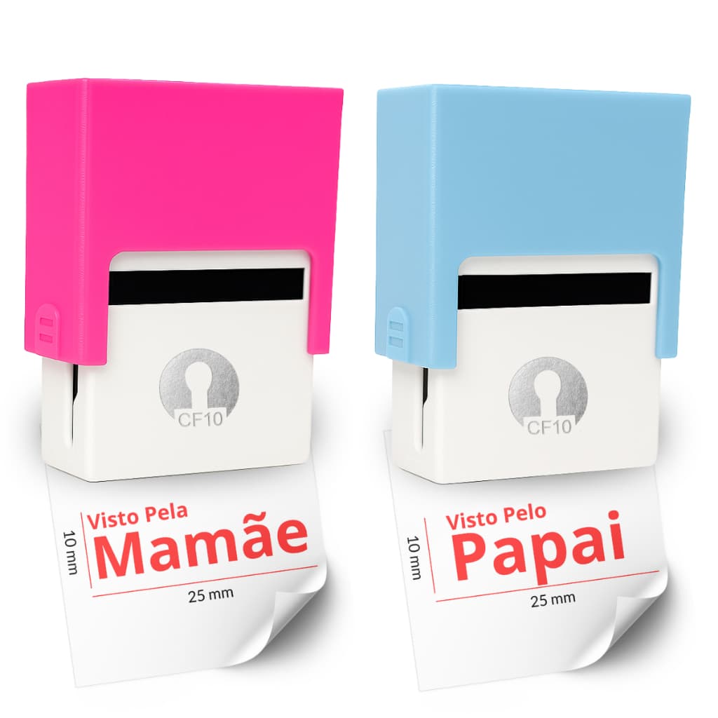 Carimbo Visto pela Mamãe, Visto pelo Papai,carimbo autentintado,carimbo escolar, carimbo pedagogico