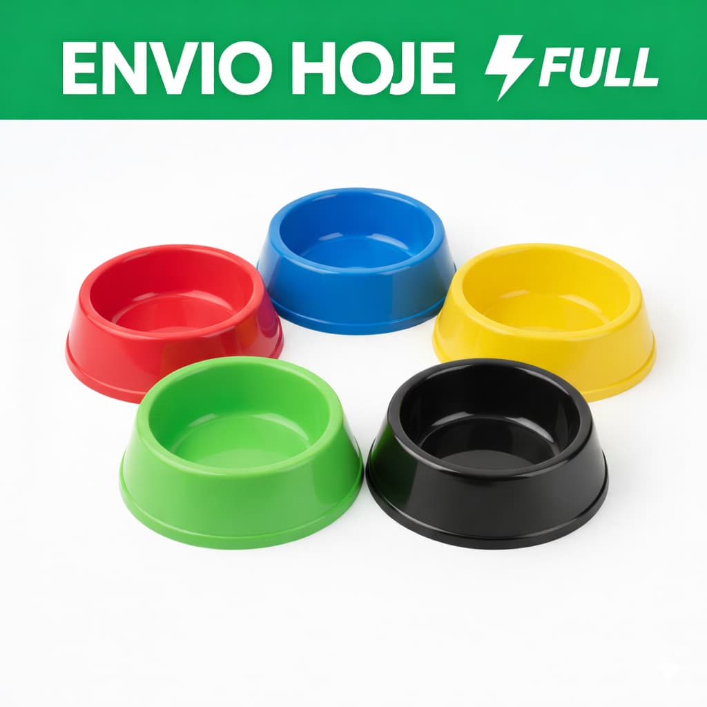 Kit 20 Comedouros Vasilha Pote de Ração e Água para Cachorro e Gato Pet Plástico Reforçado Atacado