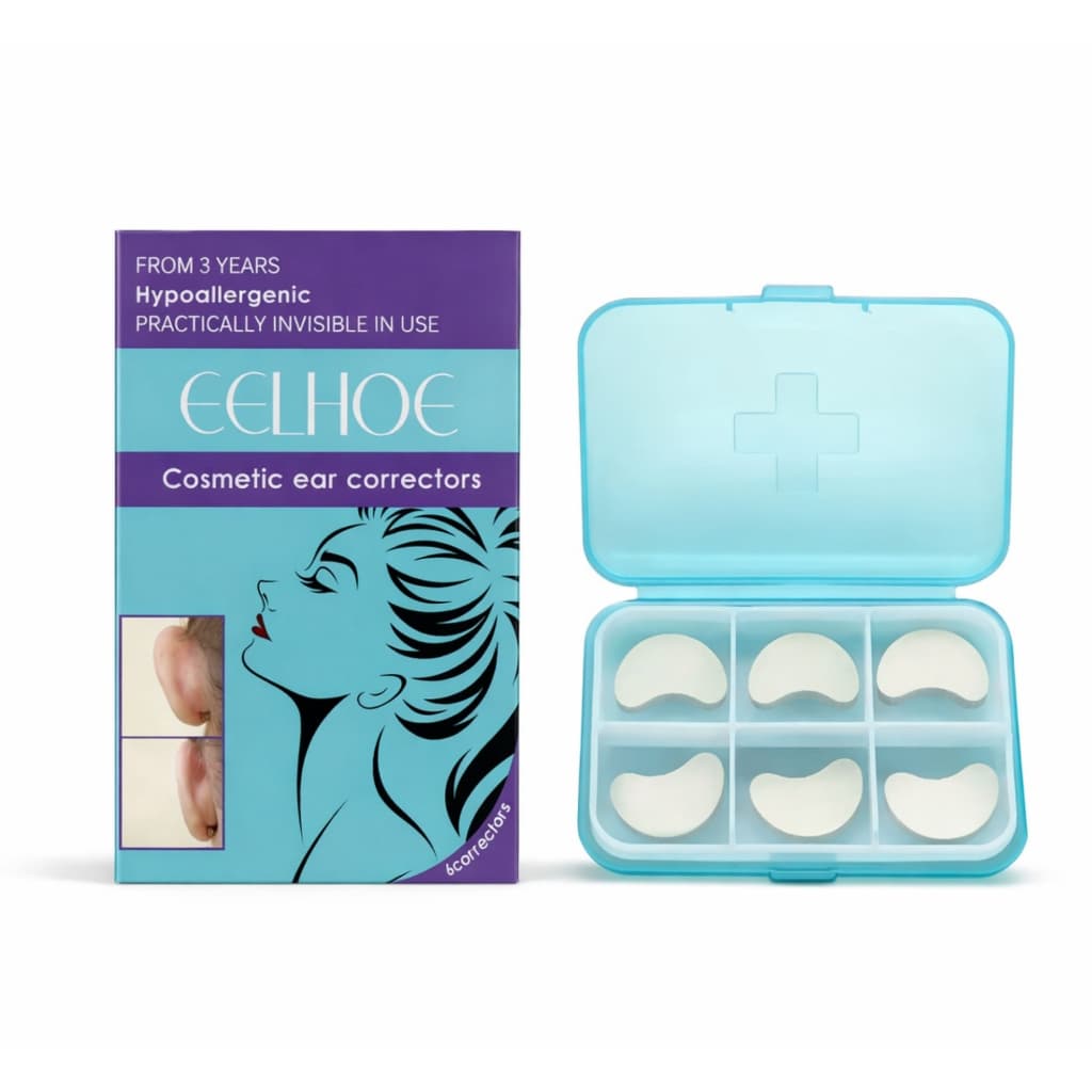 Adesivo Corretor Orelha Estético Sem Cirurgia Silicone Transparente Kit 6 Unidades