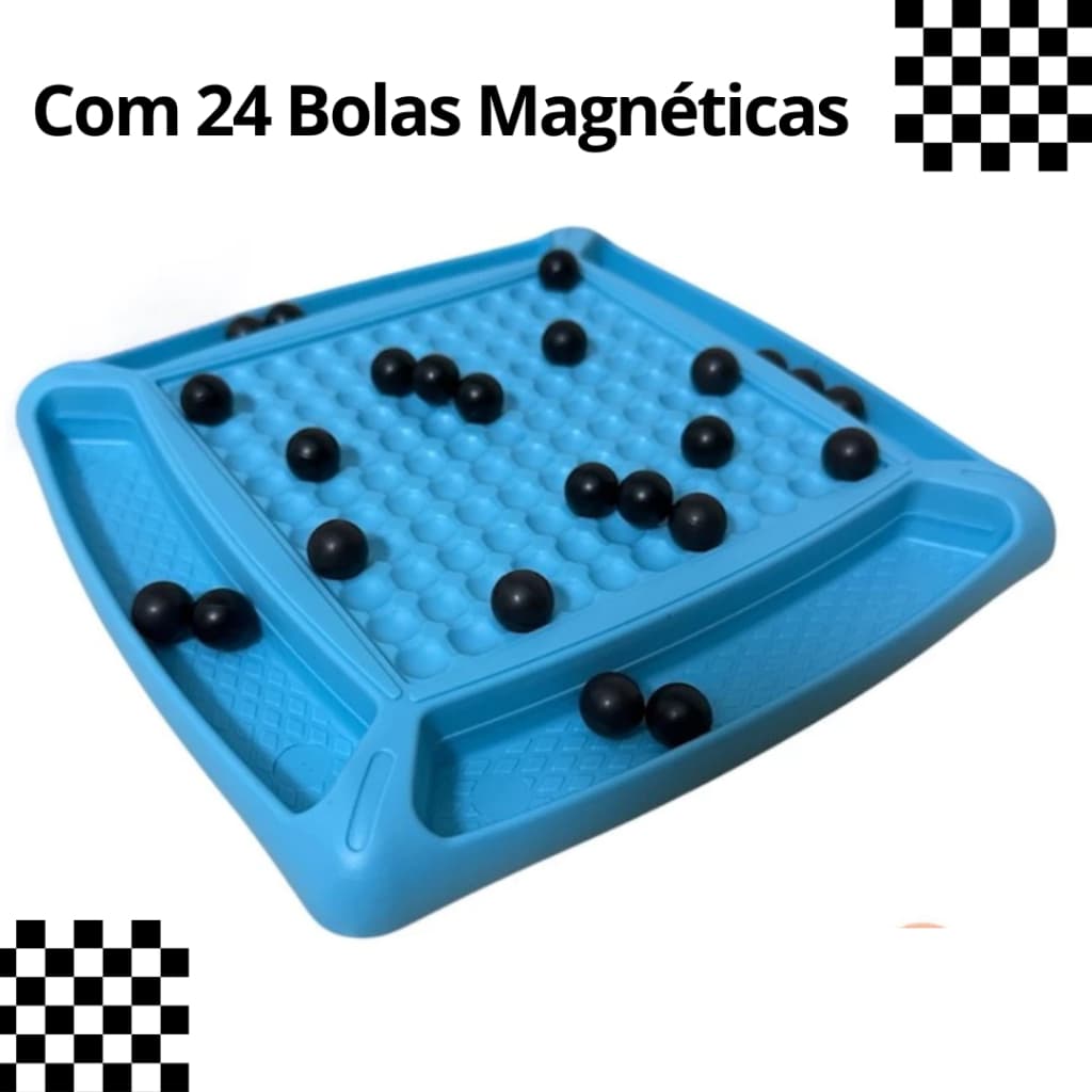 Jogo De Xadrez Magnético Tabuleiro Portátil 24Pedras Magnéticas Educativas