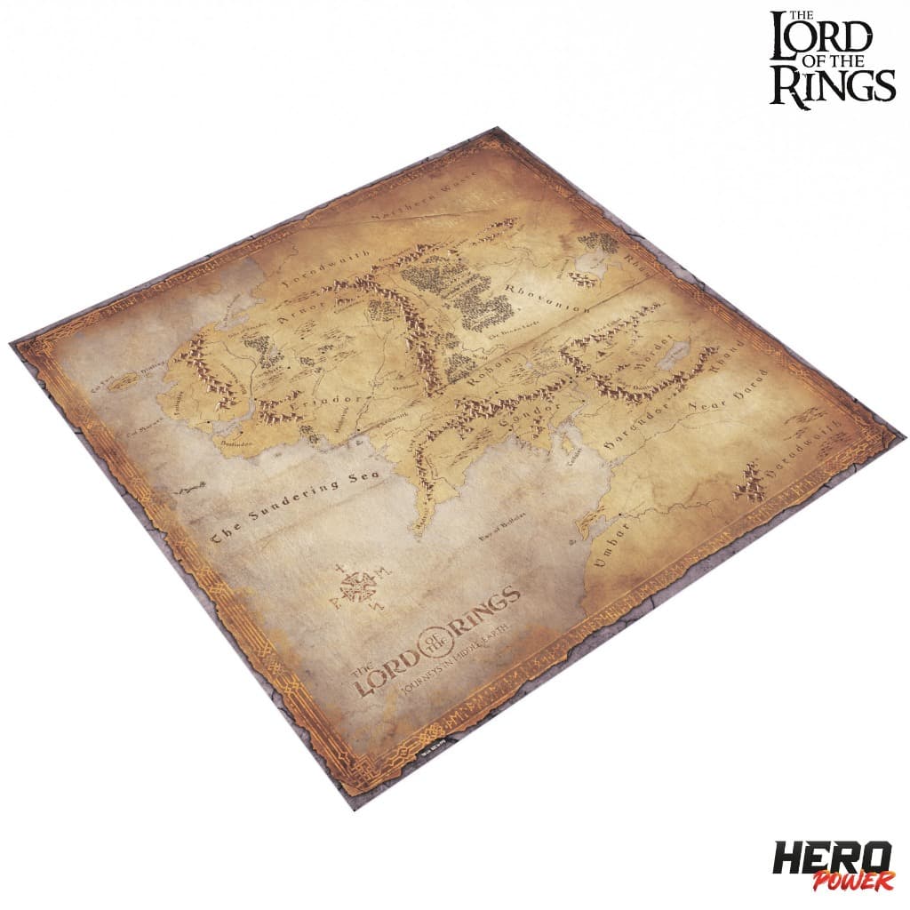 Playmat O Senhor dos Anéis | Mapa da Terra Média | Lona Vinil