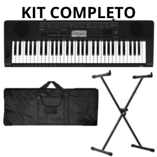 Kit Teclado Musical Casio Profissional Ctk3500 + Capa+ Suporte X