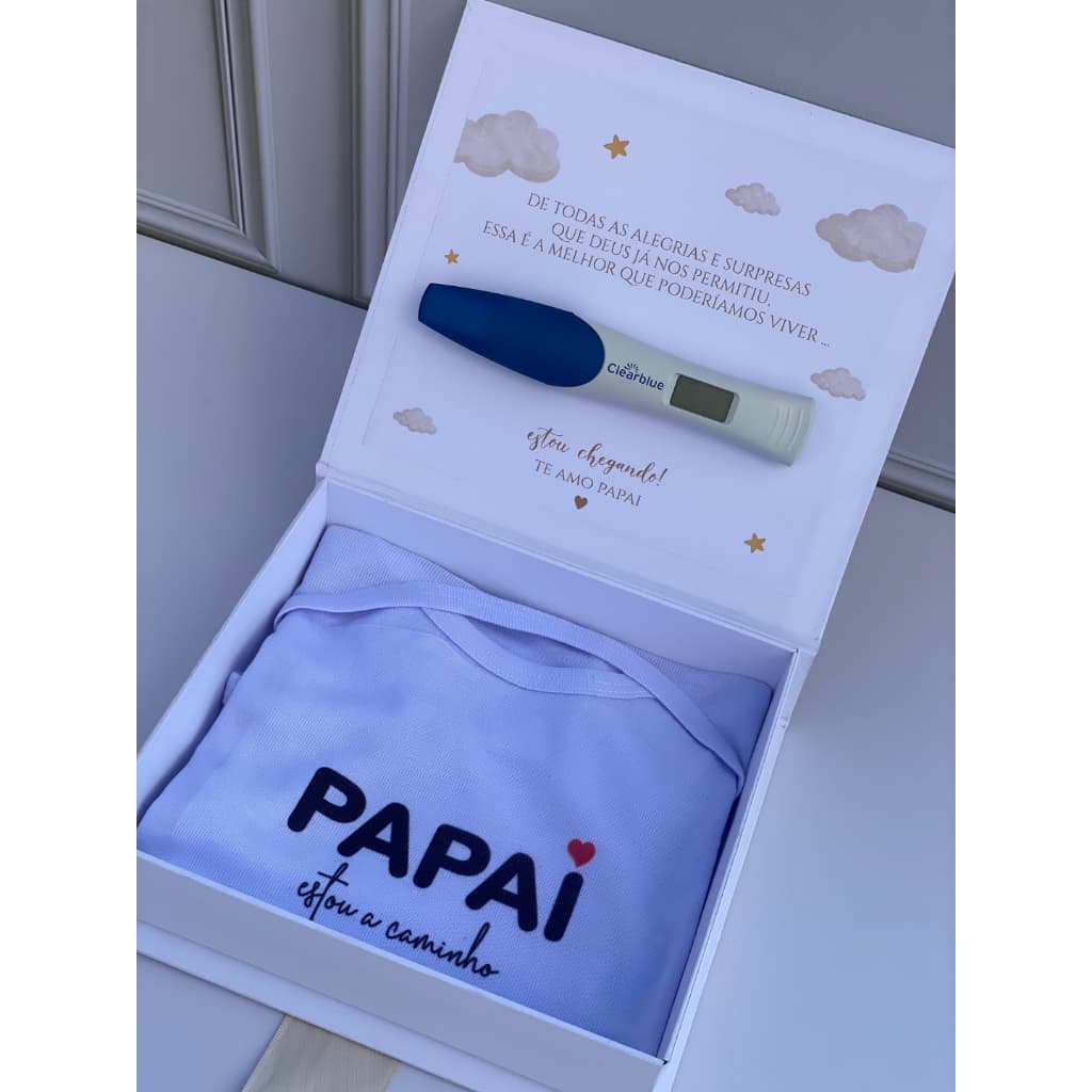 Caixa para anunciar gravidez/surpresa para anunciar gravidez/revelar gravidez/revelação de gravidez