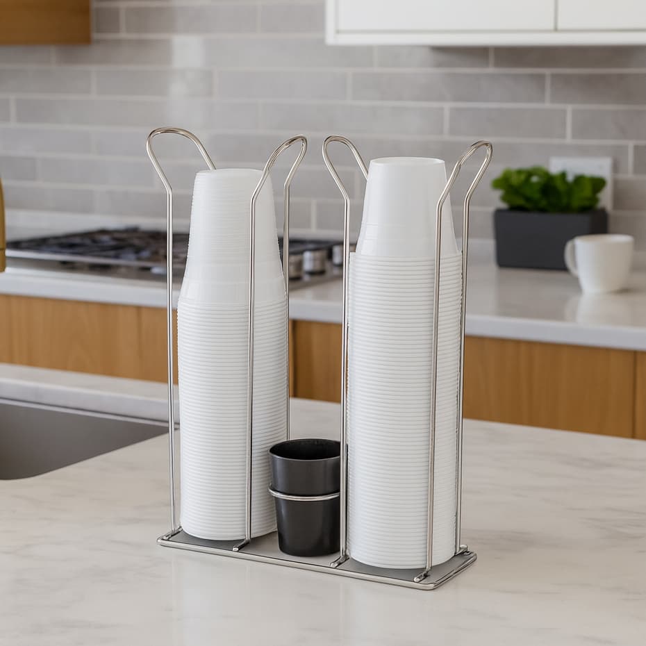 Organizador Suporte De Copos Descartáveis 200ml 80ml Água Café