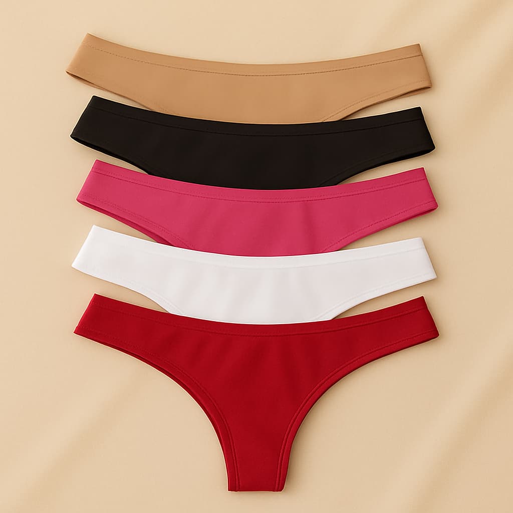 5 Calcinhas kit Tanga Fio Duplo Micro Levanta bum bum Não marca roupa