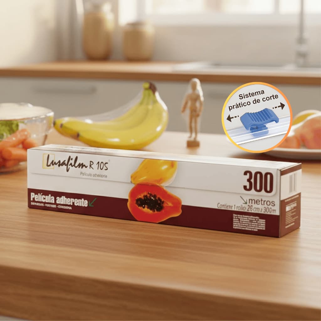 Filme PVC 28cm X 300 Metros - Filme de PVC Com Lâmina de Corte