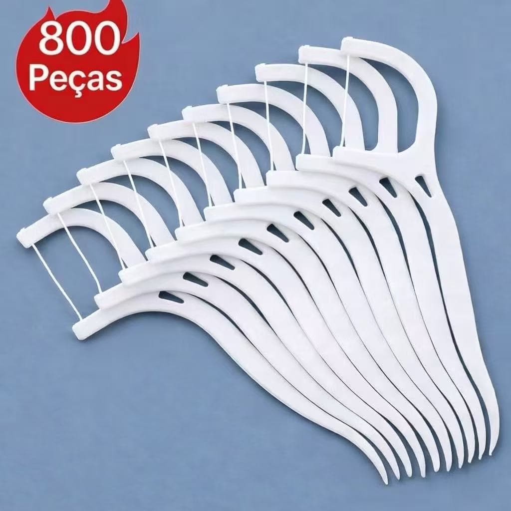 Kit 800 Fio Dental Infantil Ultra Fino em Formato de Arco para Limpeza Interdental Eficaz
