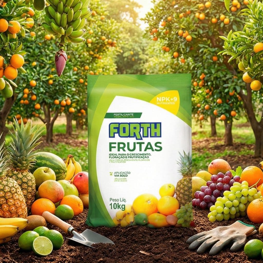 O Fertilizante Forth Frutas 10 kg garante nutrição e floração para o vigor de seu pomar produtivo.