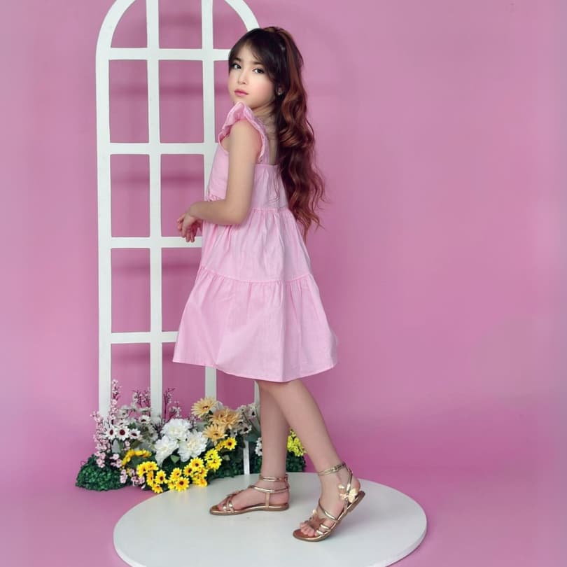 Vestido Menina Pingente Lindo Moda Blogueirinha Tricoline 2/4/6/8/10/12 Anos