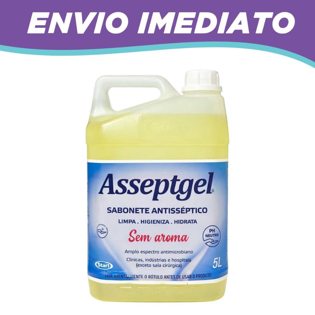 Sabonete Antisseptico Asseptgel 5 Litros Sem Aroma