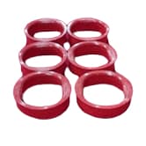 Jogo caçapa plástica / bocal Mod gulozinha vermelha 50mm sinuca / bilhar