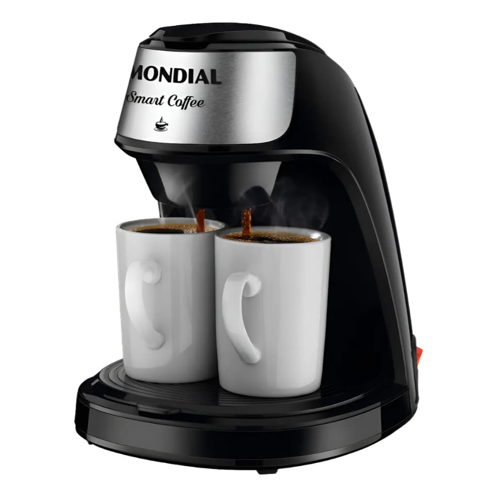 Cafeteira Elétrica Mondial Smart Coffe 500W C-42-2X-BI Preto/Inox - 220V
