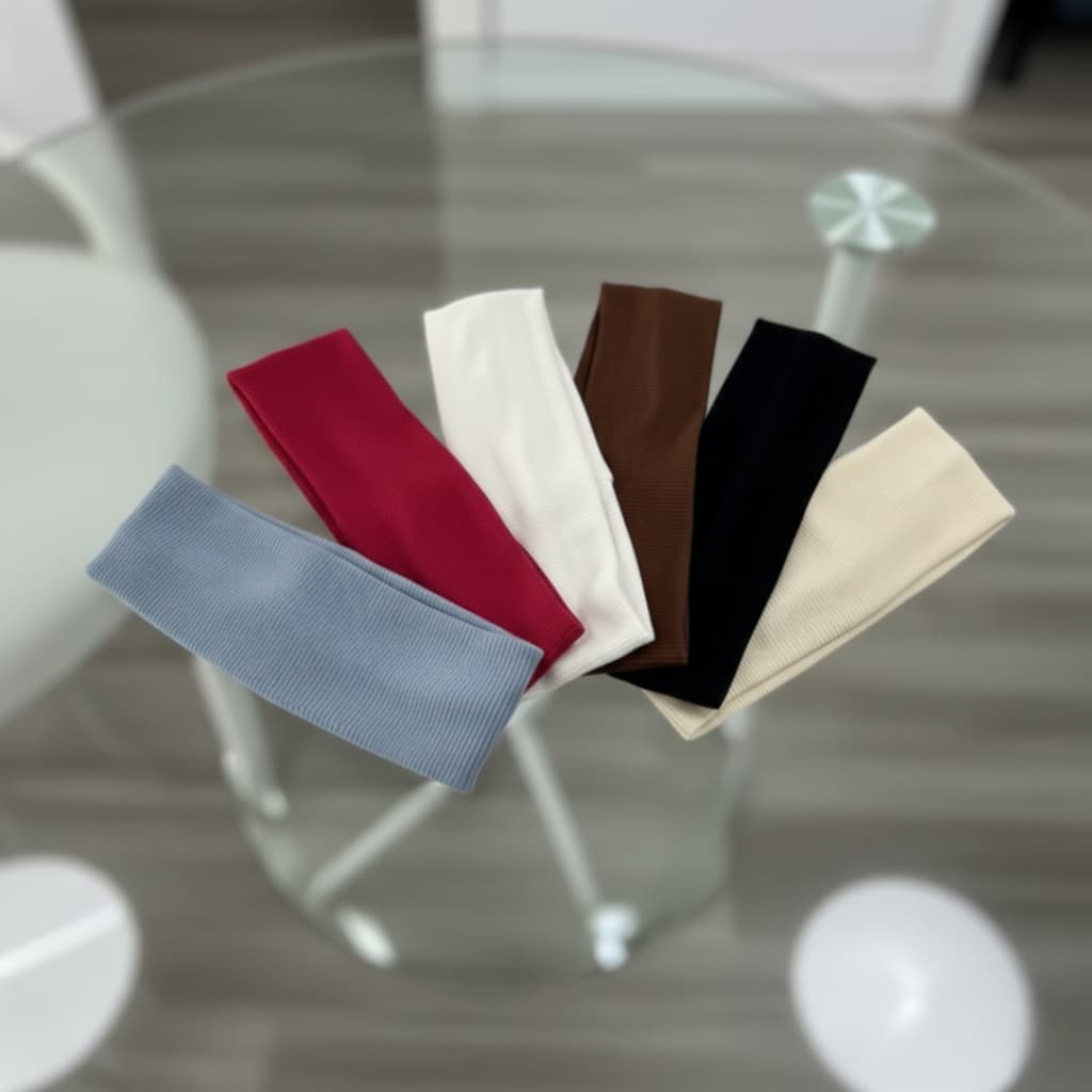 Kit Faixa de Cabelo Canelada Feminina Confortável Tamanho Único