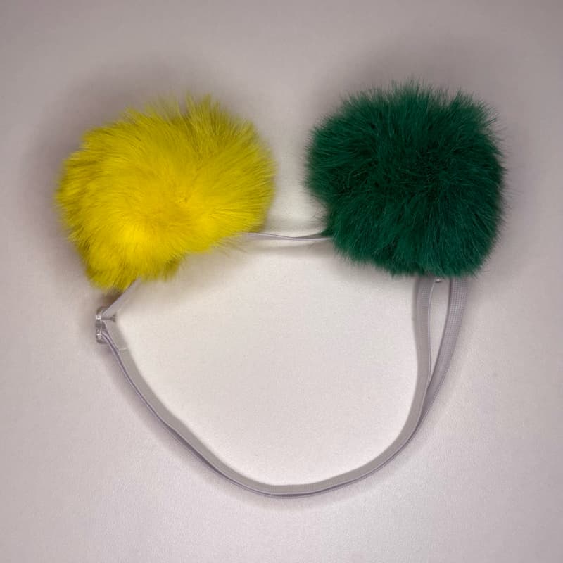 Tiara Pet Pompom Laço Acessórios Cachorro Gato Com Elástico Regulável