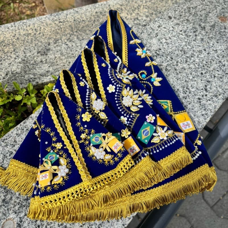 Manto Fax- Símile de Nossa Senhora Aparecida - Azul Royal