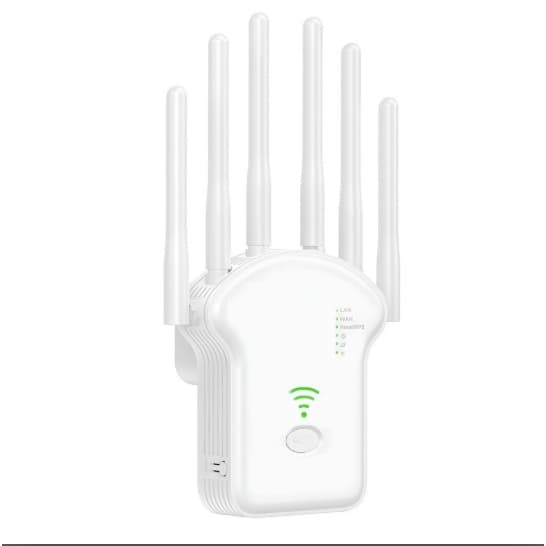Repetidor Wi-Fi 300 Mbps com 6 Antenas – Amplificador de Sinal 2800 m Alcance Extensor Roteador