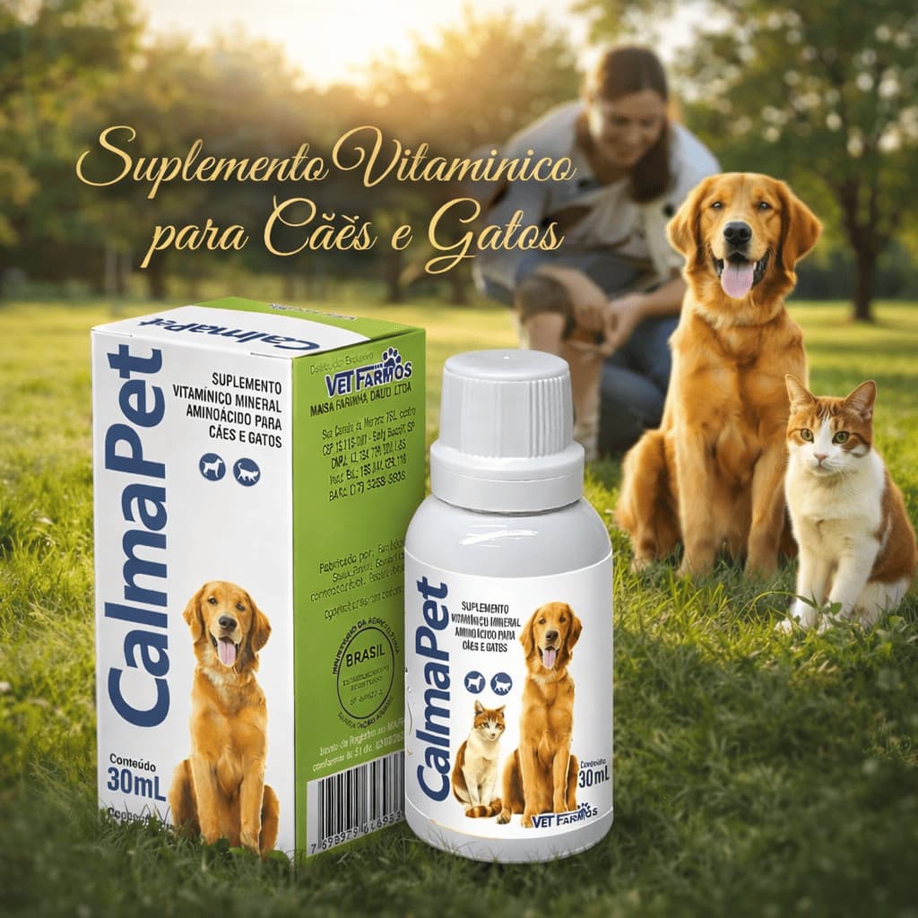 Calmante Calmapet Natural Para Cães e Gatos