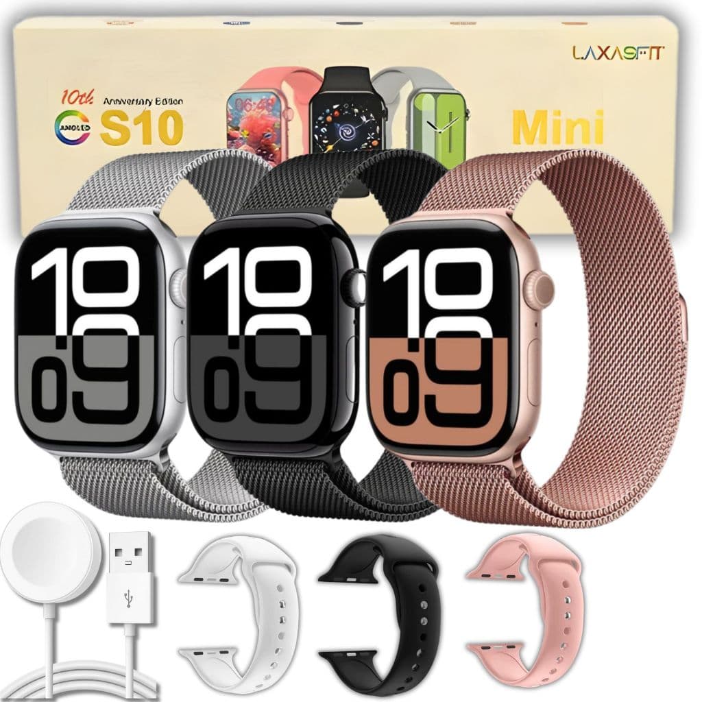 Smartwatch S10 Mini 42mm Pro Inteligente Tela Infinita GPS NFC Monitoramento de Saúde