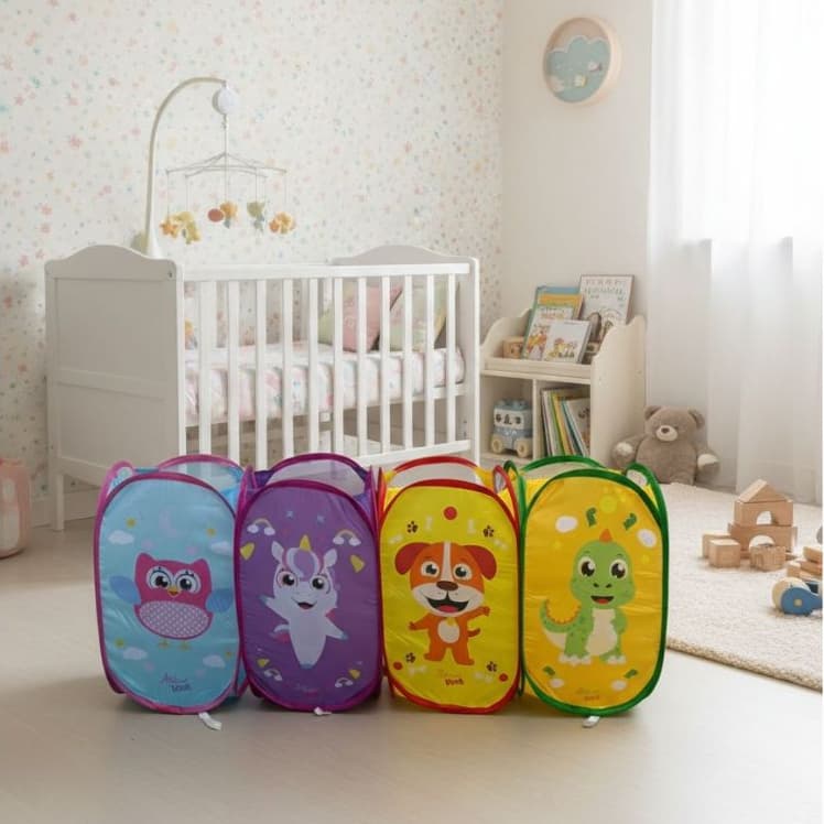Cesto Organizador Infantil Dobrável Brinquedos Roupas