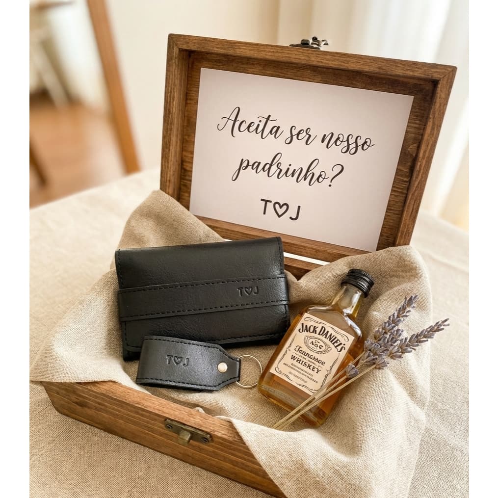 KIT Carteira  Chaveiro Personalizados Presente Lembrança Padrinhos
