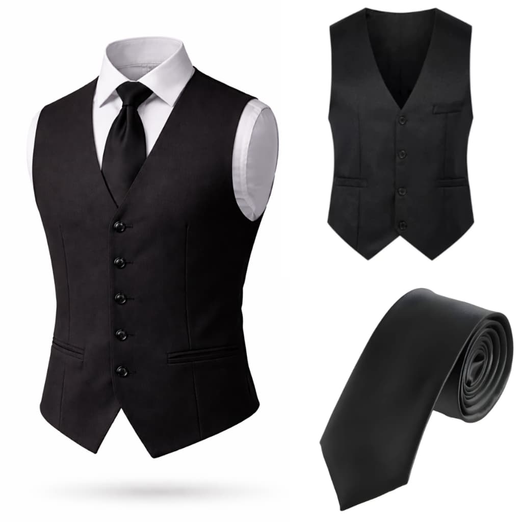 Conjunto Colete Executivo Social Masculino + Gravata Slim Luxo - Envio Imediato