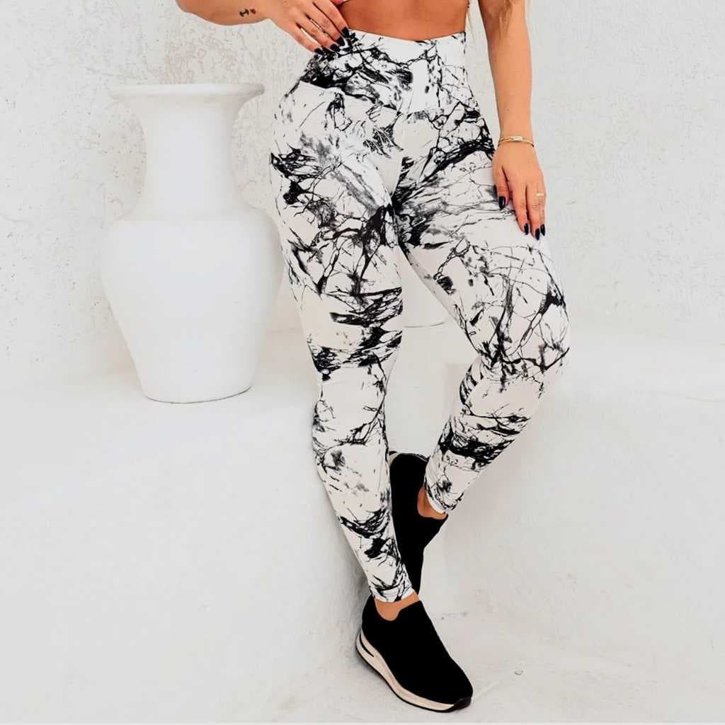 Calça Marmorizada Tye Dye - Cintura Alta