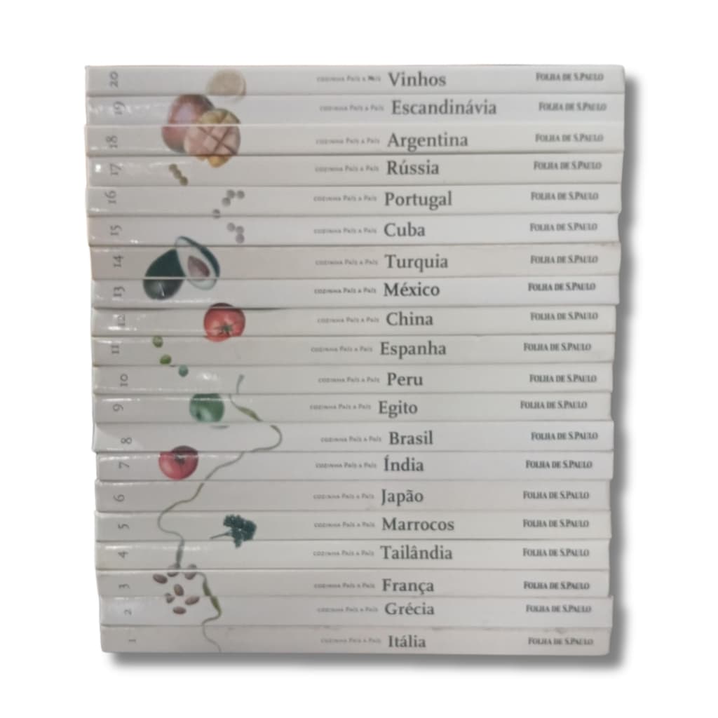 Coleção Cozinha País a País - Folha de S. Paulo: Vol. 1 ao Vol. 20