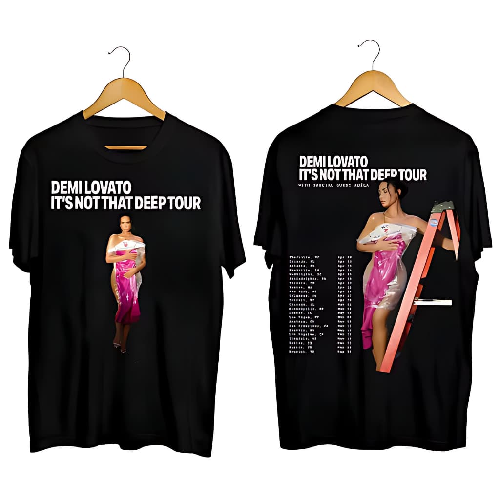 Camiseta Musical Estilo Demi Lovato Unissex Algodão Premium it's not that deep tour