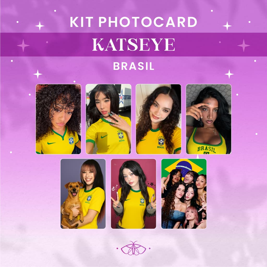 Photocard Katseye BRASIL • Escolha o Seu! • Megan, Lara, Yoonchae, Sophia, Manon, Daniela • K-pop Fanmade, Eyekon