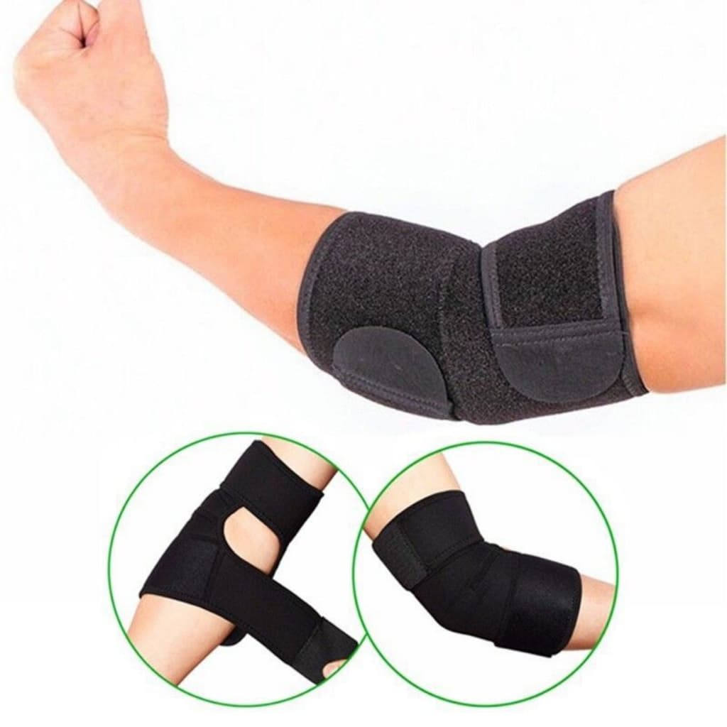Cotoveleira de Apoio Neoprene - Alívio da Dor Compressão Ajustável Tendinite Epicondilite Dor Preto