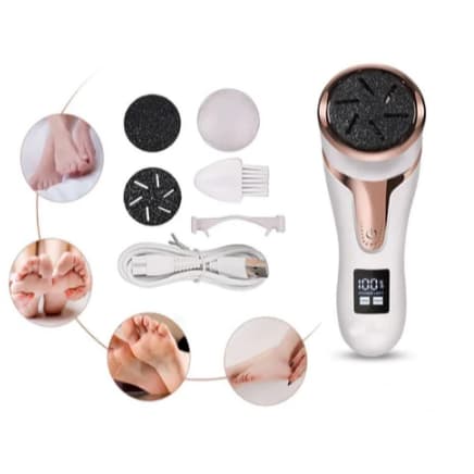 Removedor de Calos 8 Refil Rachaduras Lixa de Pé Elétrica Profissional 8 in 1 Com Tela Digital
