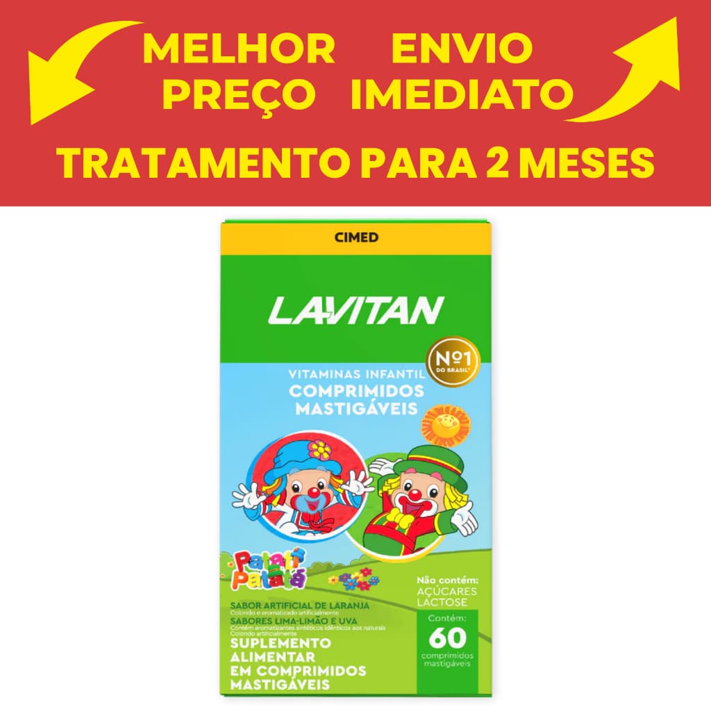Cimed 60 Compromidos Lavitan Vitamina Patati Patata Sabor Mix