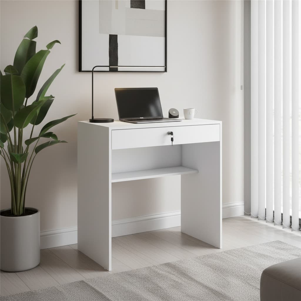 Escrivaninha Para Computador com Gaveta e Chave Estudare