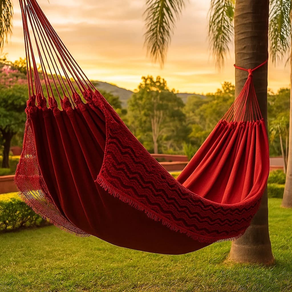 Rede De Dormir Descanso Jeans Mesclado Com Franja Gigante 4  Metros