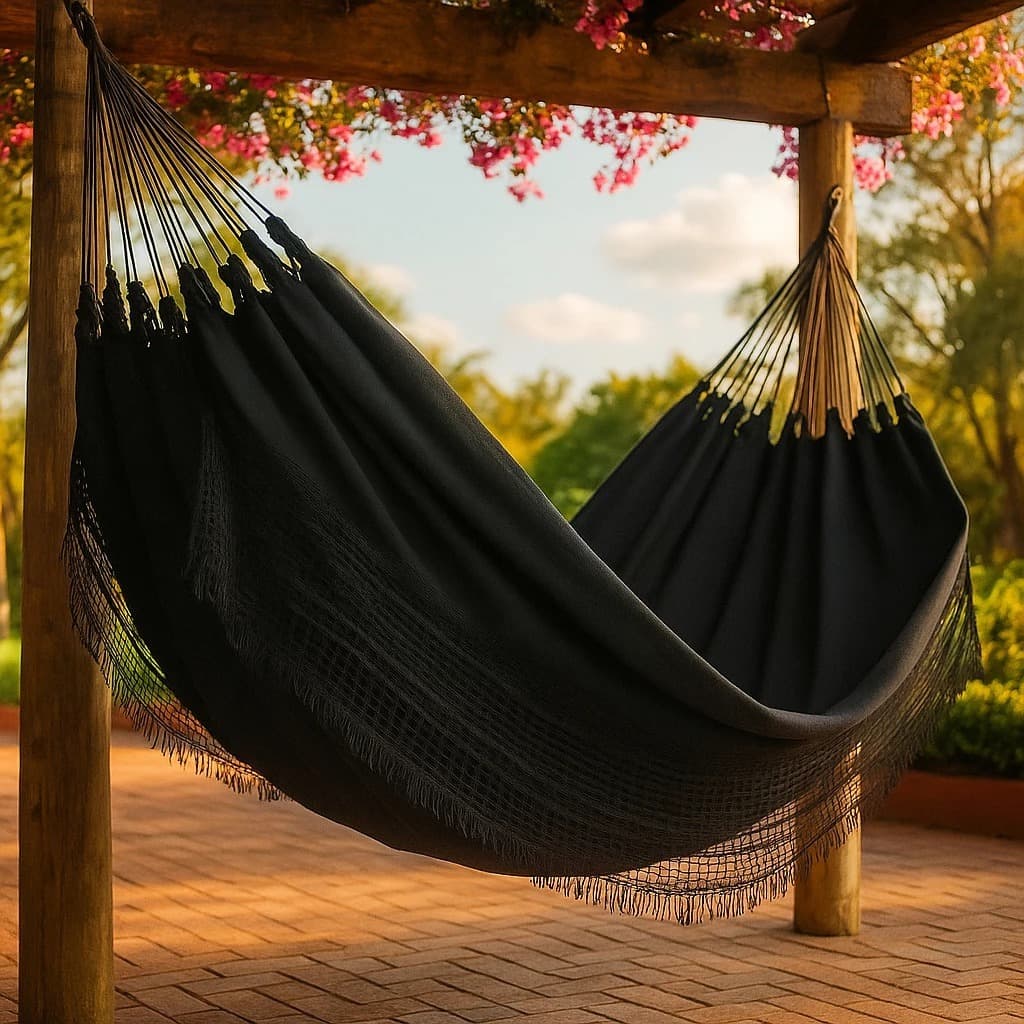 Rede De Dormir Descanso Jeans Gigante Resistente Algodao Delux