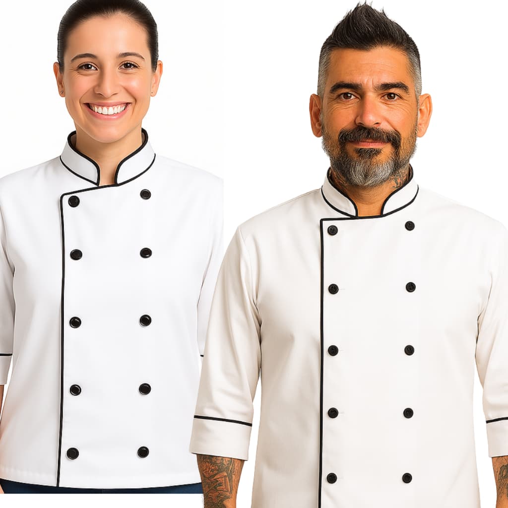 Dolma Chef Profissional Unissex Oxford Gola Padre 3/4