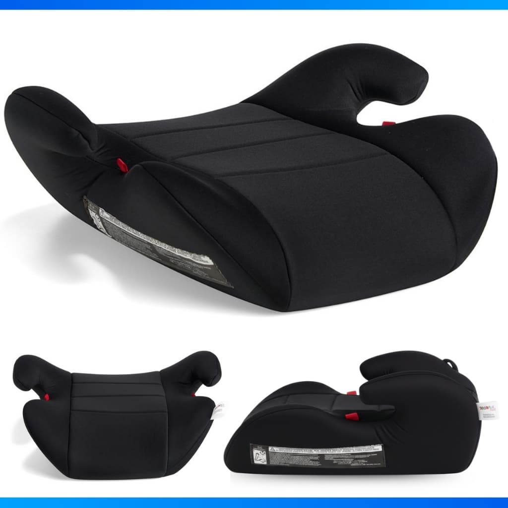 Assento de Carro Infantil Banco de Elevação Booster Cadeira Cadeirinha Viagem 15 à 36Kg Fit UP-Preto